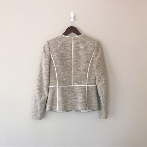 NWOT Laura Tweed Collarless Zip Up Blazer - Picture 3 of 7